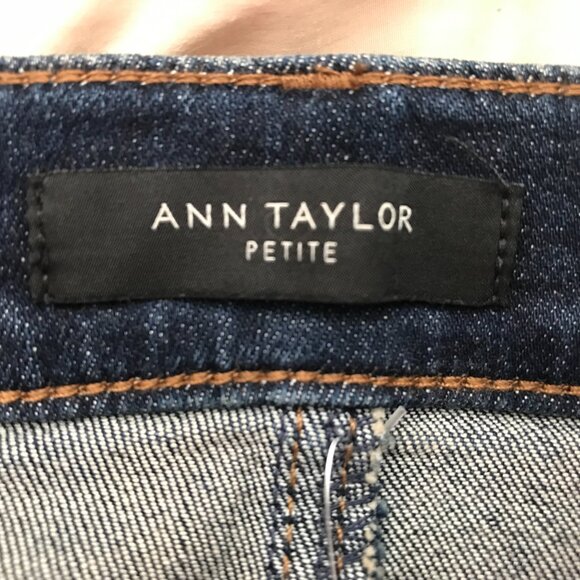 Ann Taylor | Petite Raw Hem Denim Pencil Skirt - Picture 8 of 11